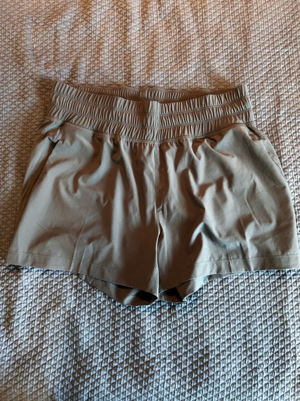 Women’s Elastic-Waist Green Shorts